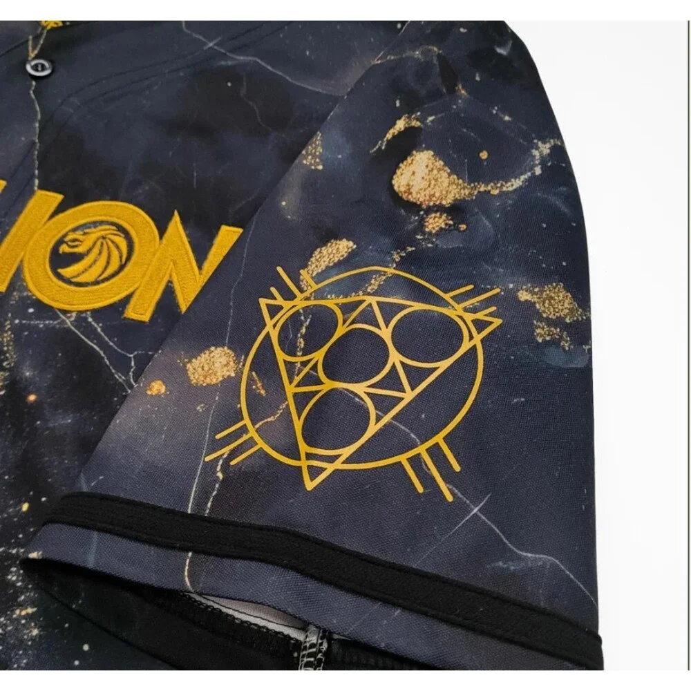 SEVEN LIONS MARBLE & MYST JERSEY EDM Rave Baseball Jersey size XL XLarge